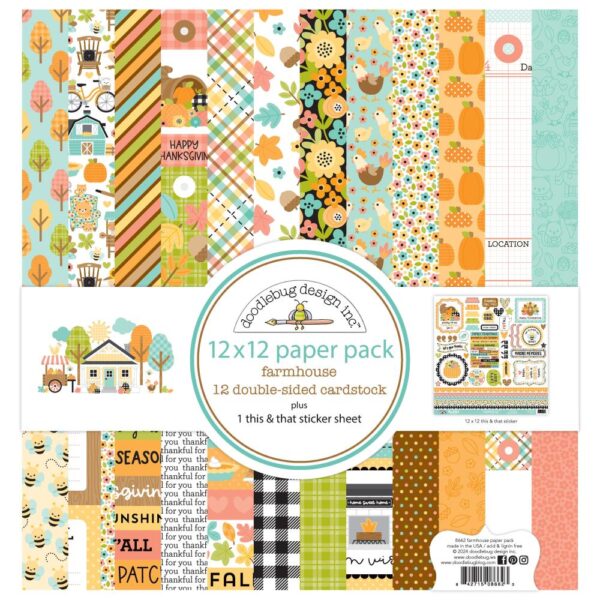 Doodlebug - Farmhouse - 12x12" Paper Pack