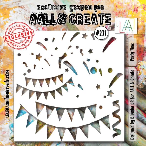AALL & Create Stencil 6"X6" - Party Time