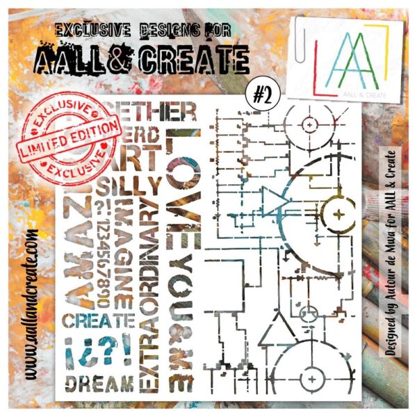 AALL & Create Stencil 6"X6" - Circuit