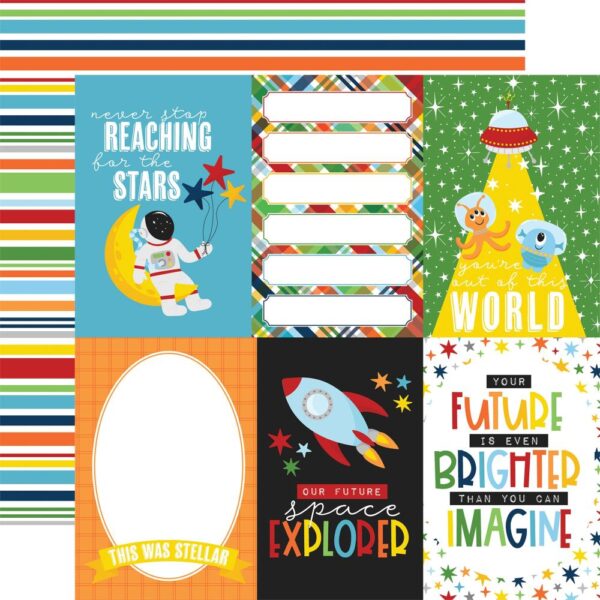 Echo Park - Blast Off - Cardstock, 4x6" Journalling Cards