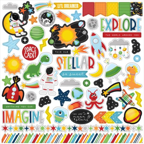 Echo Park - Blast Off - Element Stickers 12x12"