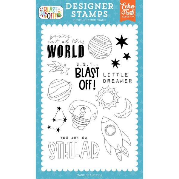 Echo Park - Blast Off - Designer Stamps, Out Of This World