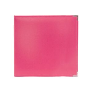 WeR Classic Leather 3Ring 12x12 Album - Strawberry