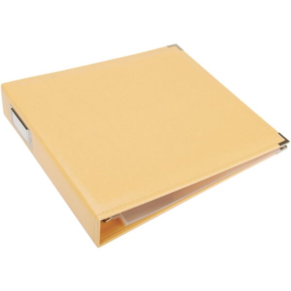 WeR Classic Leather 3Ring 12x12 Album - Buttercup
