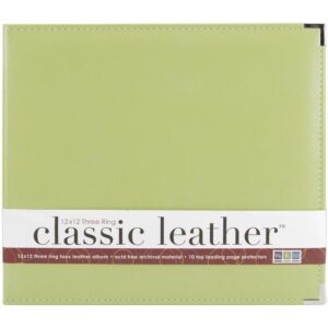 WeR Classic Leather 3Ring 12x12 Album - Kiwi