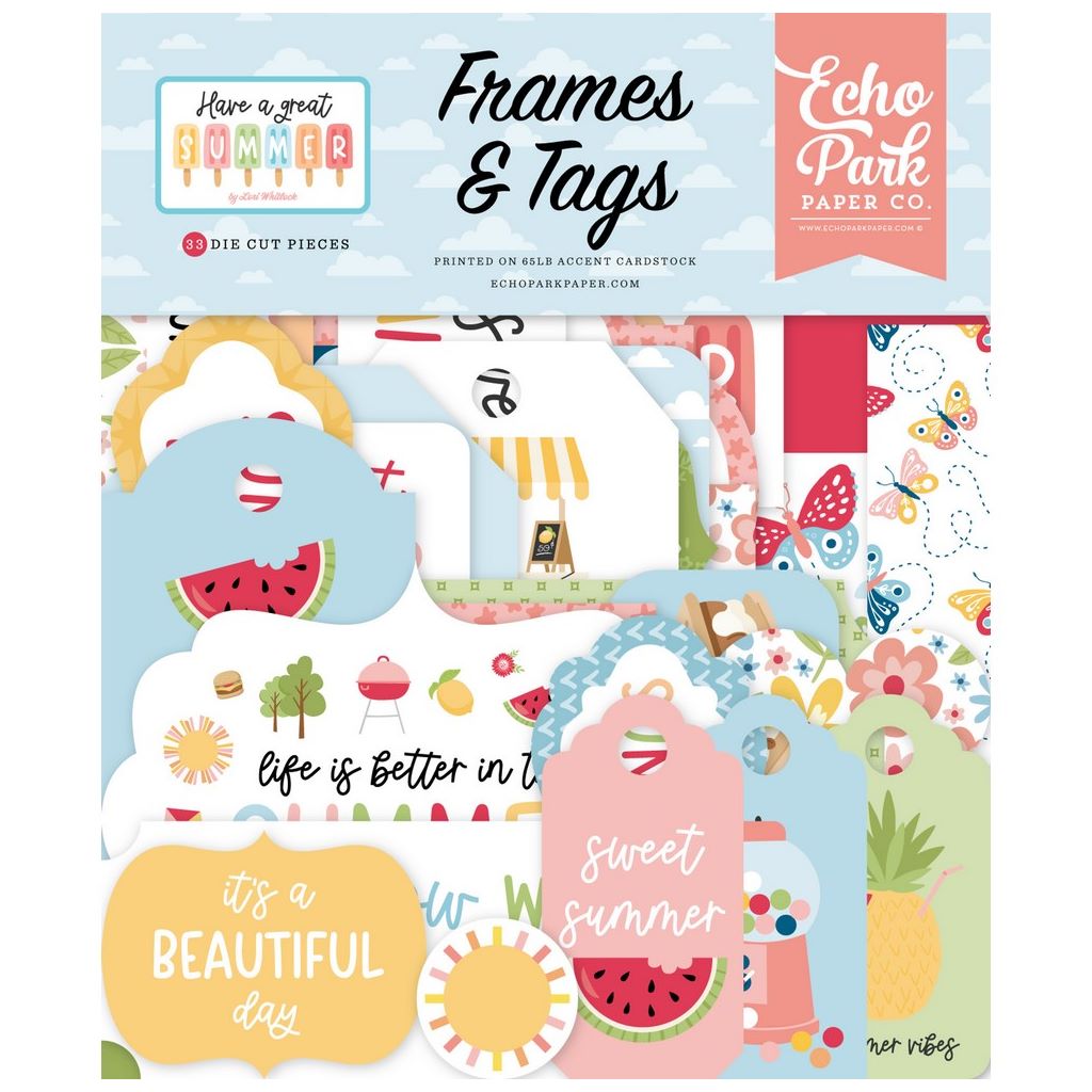 Echo Park - Have A Great Summer - Ephemera, Frames & Tags