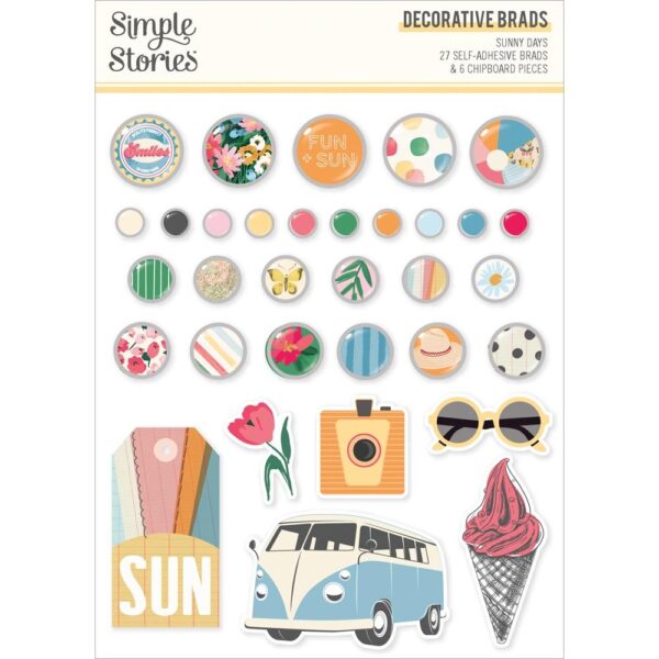 Simple Stories - Sunny Days - Decorative Brads