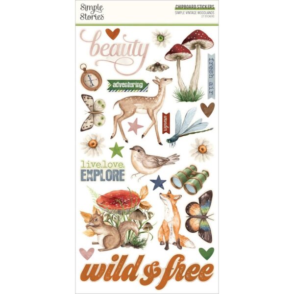 Simple Stories - Vintage Woodlands - Chipboard Stickers
