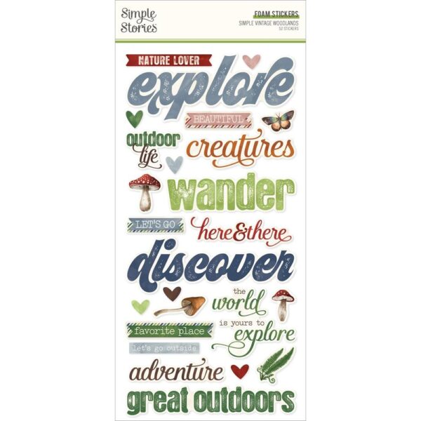 Simple Stories - Vintage Woodlands - Foam Stickers