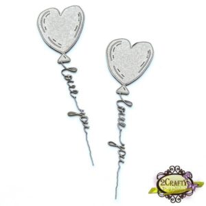 2Crafty Chipboard - Love You Balloons