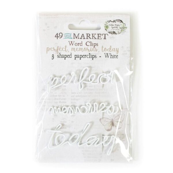 49 And Market - Word Paperclips 3/Pkg, White
