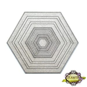 2Crafty Chipboard - Hexagon Outline Frames Set