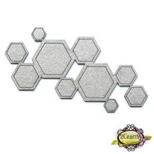 2Crafty Chipboard - Hexagon Frame Strip