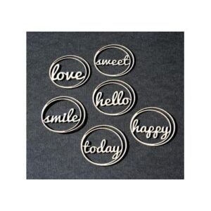 2Crafty Chipboard - Word Discs, Set 1