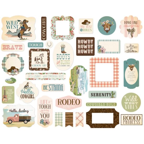 Carta Bella - Cowgirl - Ephemera, Icons - Image 2