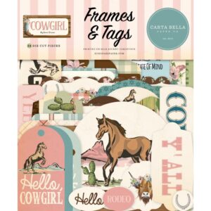 Carta Bella - Cowgirl - Ephemera, Frames & Tags