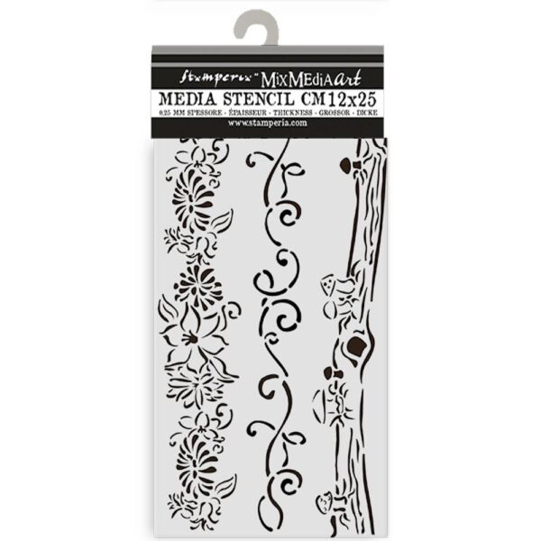 Stamperia - Hidden Grove - Stencil, 3 Borders