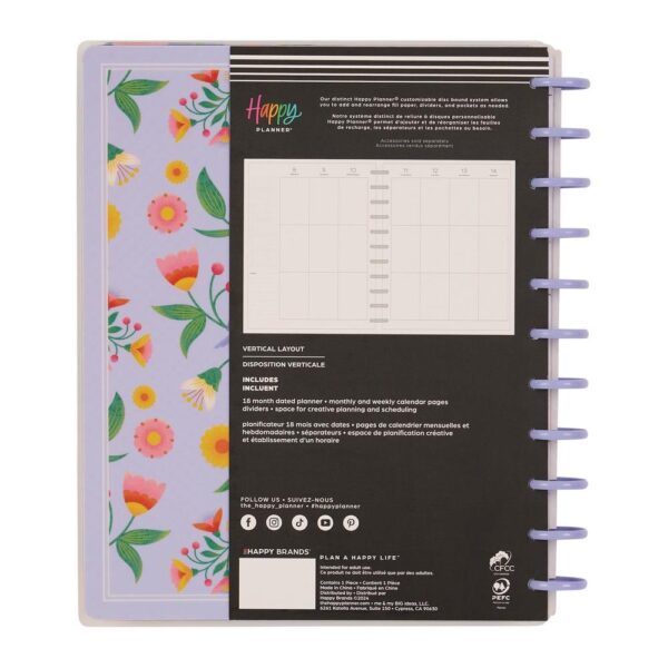 Happy Planner - 18Mth 2025/26 BIG Planner - Bloom & Grow - Image 3