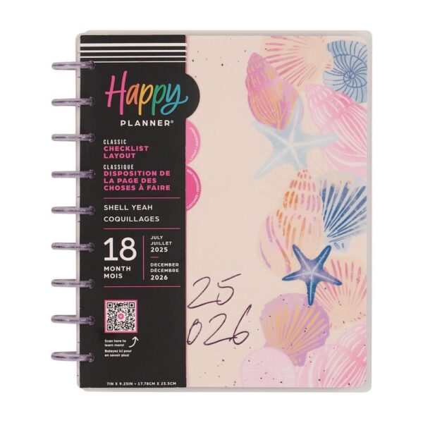 Happy Planner - 18Mth 2025/26 CLASSIC Planner - Shell Yeah