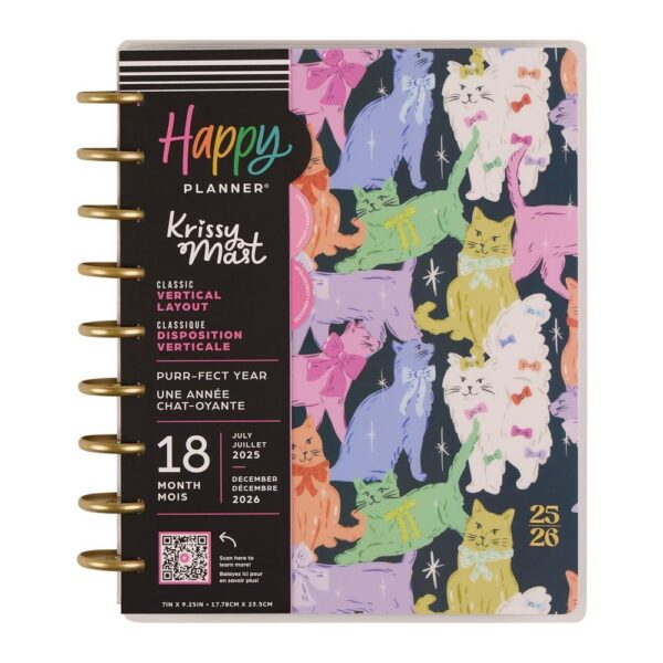 Happy Planner - 18Mth 2025/26 CLASSIC Planner - Purrfect Seasonal Cats