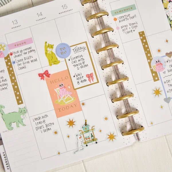 Happy Planner - 18Mth 2025/26 CLASSIC Planner - Purrfect Seasonal Cats - Image 6