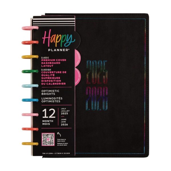 Happy Planner - 12Mth 2025/26 CLASSIC Planner - SPECIALTY Optimistic Outlines