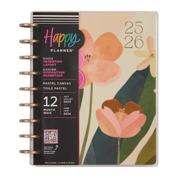 Happy Planner - 18Mth 2025/26 CLASSIC Planner - Pastel Canvas Parenting