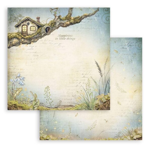 Stamperia - Hidden Grove - Cardstock 12x12", Tree House