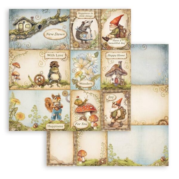 Stamperia - Hidden Grove - Cardstock 12x12", Cards