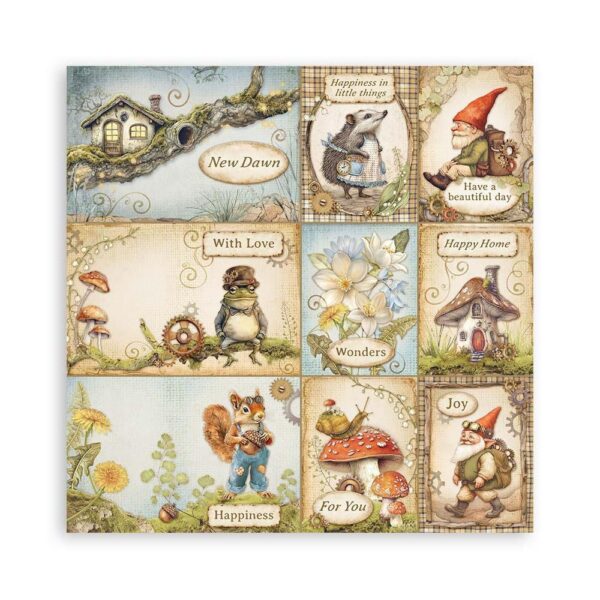 Stamperia - Hidden Grove - 8x8" SINGLE SIDED Paper Pad - Image 4