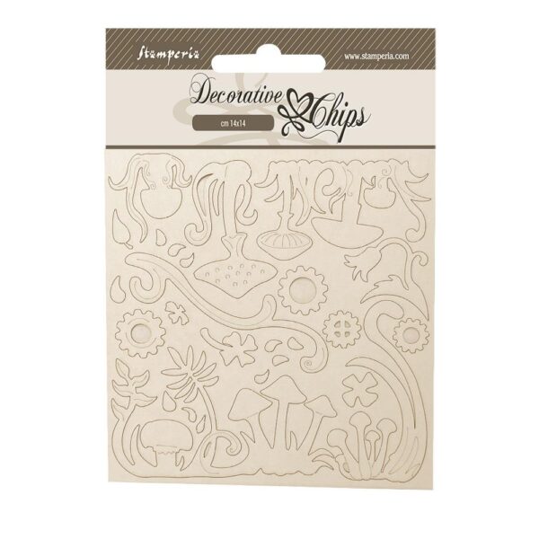 Stamperia - Hidden Grove - Decorative Chips, Mushroom