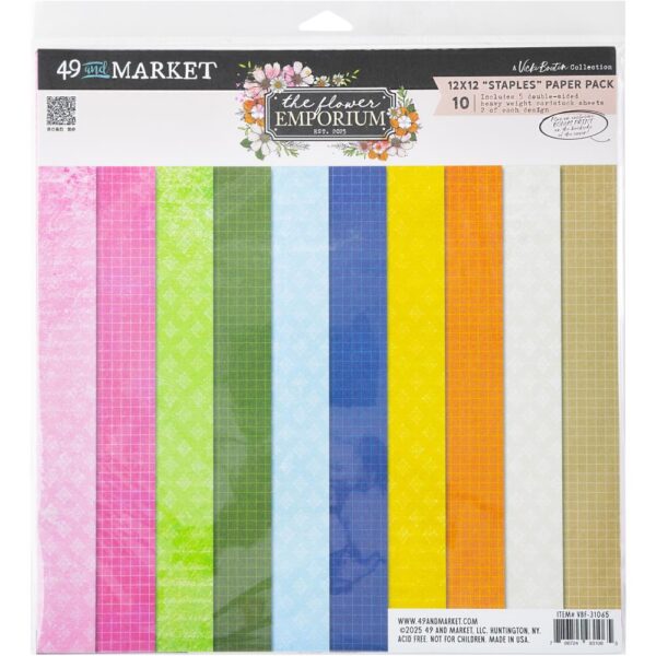 49 & Market - Vicki Boutin Flower Emporium - Collection Pack 12X12", Staples