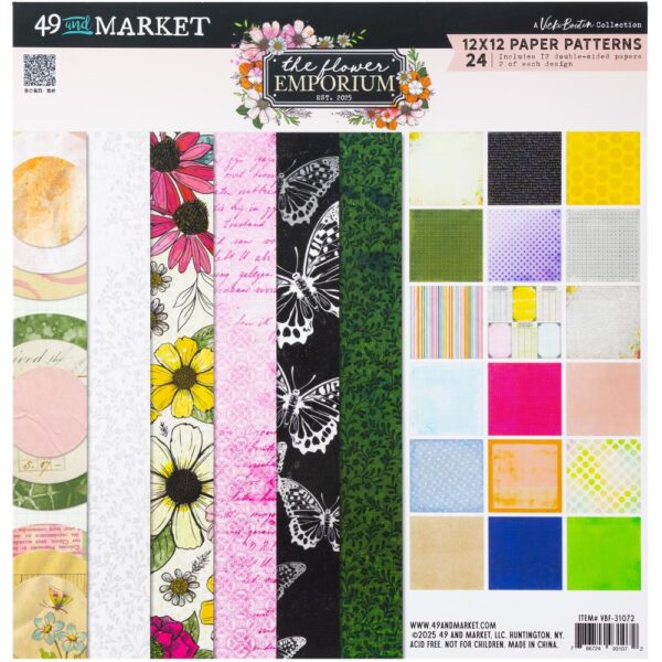 49 & Market - Vicki Boutin Flower Emporium - 12X12" Paper Patterns Pad
