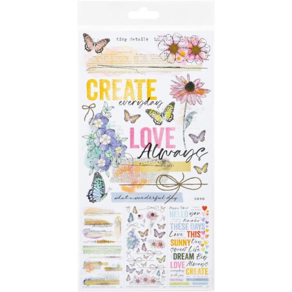 49 & Market - Vicki Boutin Flower Emporium - Rub-On Transfer Set, Essentials - Image 2
