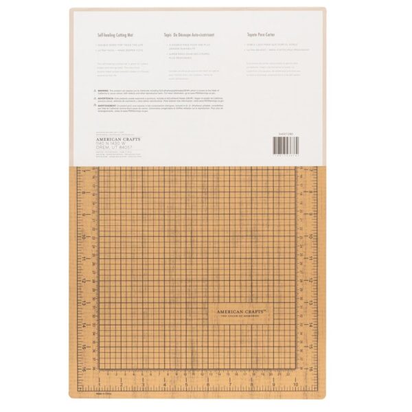 American Crafts - Self Healing Cutting Mat 12"X18" - Woodgrain - Image 2