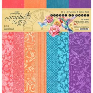 Graphic 45 - Flight Of Fancy - Collection Pack 12"X12", Patterns & Solids