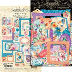 Graphic 45 - Flight Of Fancy - Chipboard Tags & Frames