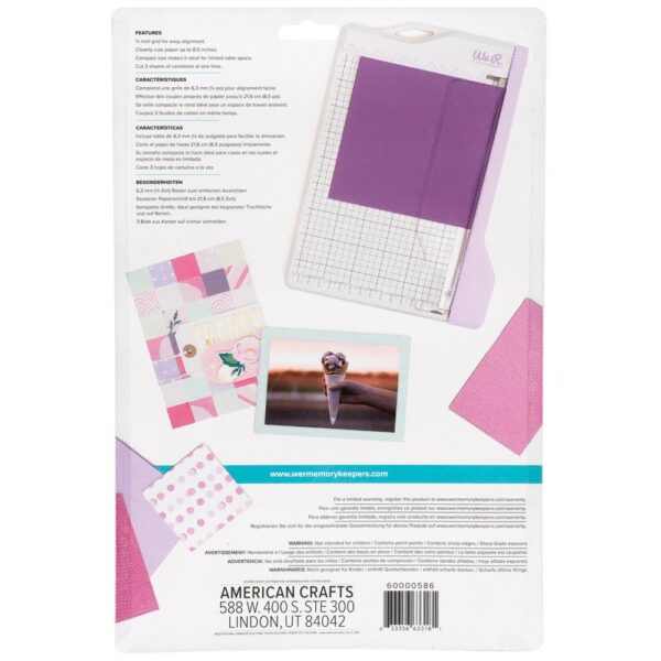 We R Memory Keepers - Mini Guillotine Paper Cutter, Lilac - Image 3