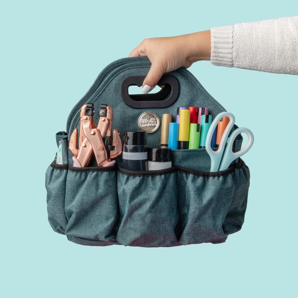 Borsa A Tracolla We R Memory Keepers Crafter's – Taupe/Rosa – Porta Progetti E Forniture Per Artisti E Hobbisti