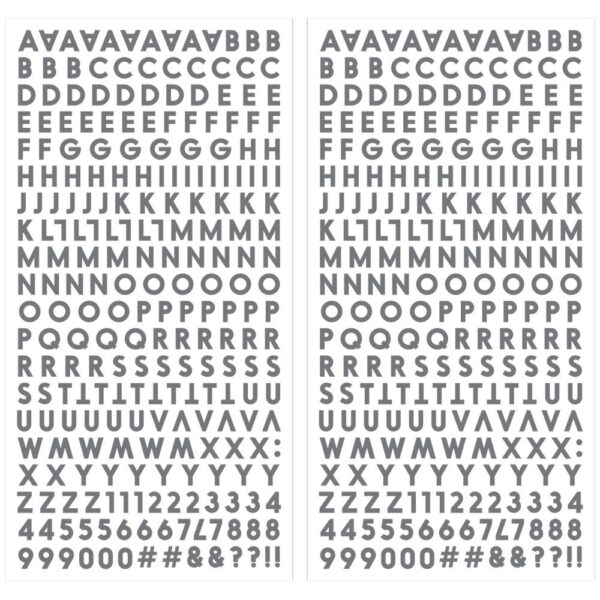 We R Memory Keepers - Small Grey Alpha Thickers - Image 2