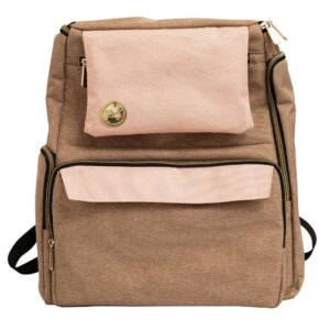 We R Memory Keepers - Crafter's Backpack, Taupe/Pink