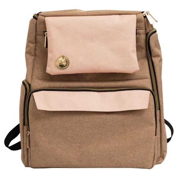We R Memory Keepers - Crafter's Backpack, Taupe/Pink