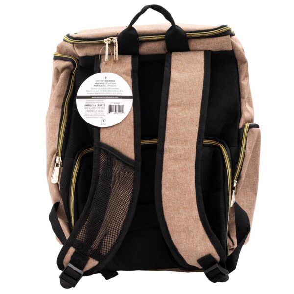 We R Memory Keepers - Crafter's Backpack, Taupe/Pink - Image 2