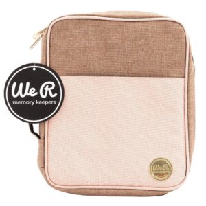 We R Memory Keepers - Crafter's Carry Pouch, Taupe/Pink