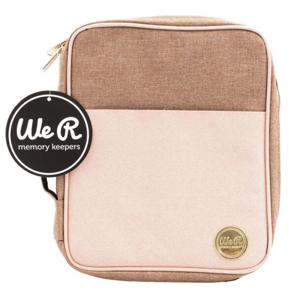 We R Memory Keepers - Crafter's Carry Pouch, Taupe/Pink