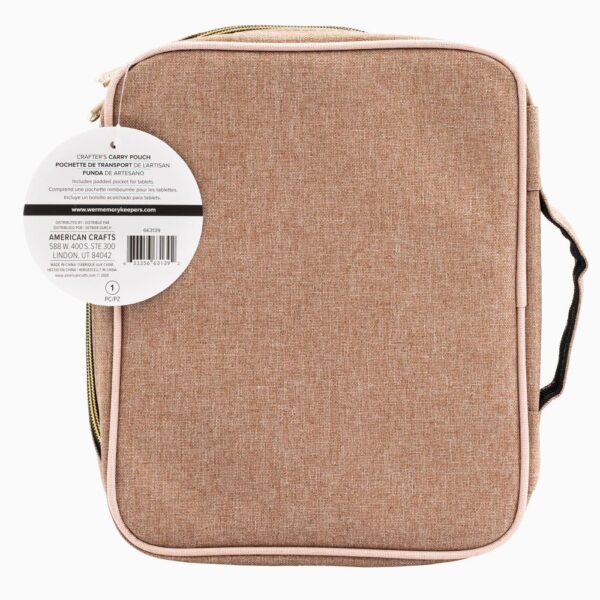 We R Memory Keepers - Crafter's Carry Pouch, Taupe/Pink - Image 2