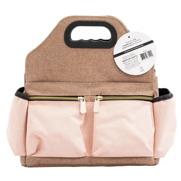 We R Memory Keepers - Crafter's Tote, Taupe/Pink - Image 2