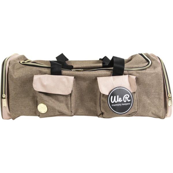 We R Memory Keepers - Crafter's Machine Tote, Taupe/Pink
