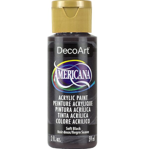 Americana Acrylic Paint 2oz - Soft Black