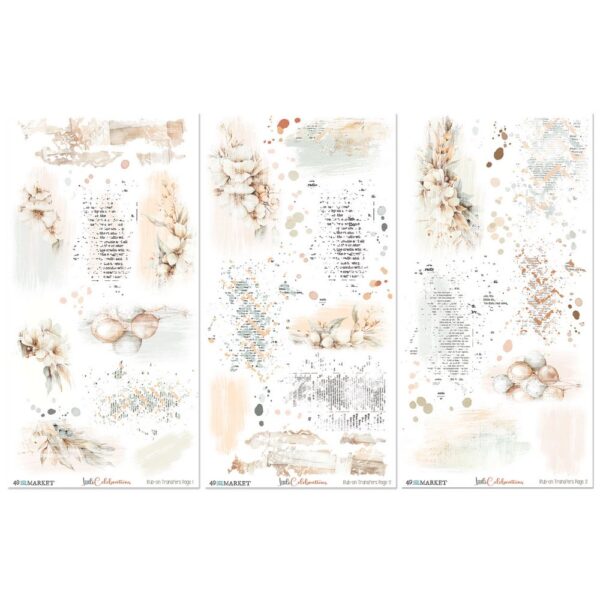 49 & Market - Little Celebrations - 6×12 Rub-on Texture Transfer Set - Image 2